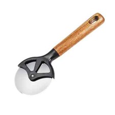 Tagliapizza 22 cm Linea BlackWood – Taglio Preciso con Manico in Legno Elegante