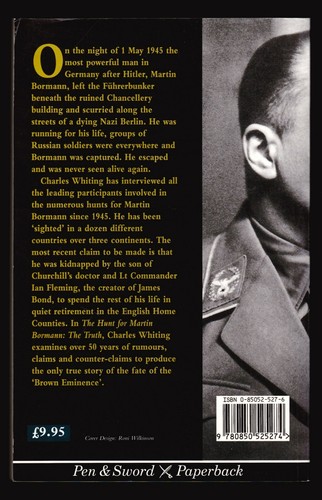 Charles Whiting, The Hunt for Martin Bormann, Pen & Sword Books, 1996 Paperback - Picture 2 of 3