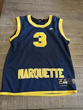 Nike Greats And Glory Marquette Dwyane Wade Basketball Jersey Size Medium