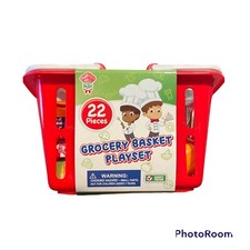 22 Piece Shopping Basket Pretend Play Set