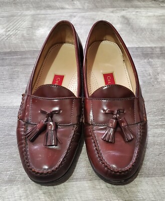 Cole Haan Kiltie Tassel Brown Leather Slip-On Loafers Shoes  display picture 3