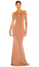 Katie May Crush Gown Cocoa Brown Long  M NWT $295