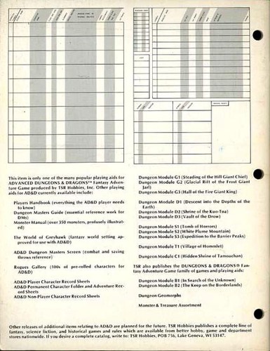 DUNGEON MASTERS ADVENTURE LOG EXC+! 9036 AD&D D&D TSR Dungeons Dragons Guide DND - Picture 2 of 2