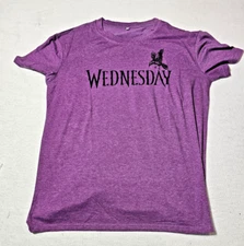 T-Shirt Wednesday Purple Womens Size L