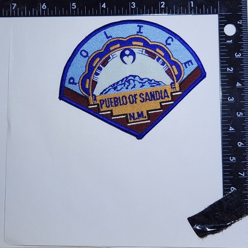 Pueblo of Sandia, New Mexico Police Patch. 4x5 Inches. Great Condition!