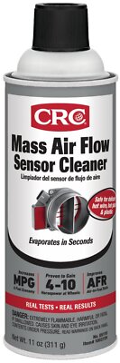 CRC Mass Air Flow Sensor Cleaner 11oz Increases Horsepower Improves MPG