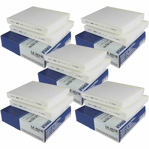 5X Mahle / Knecht Innenraumfilter Innenraumluft Pollenfilter LA 467/S-image