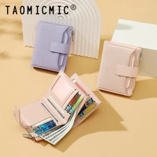 RFID Blocking Women Wallet Small Leather Credit Card Holder Mini Bifold Purse