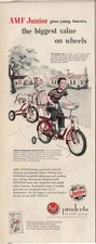 1953 AMF PRINT AD Junior Vehicles Bike & Trike Bicycle Boy & Girl Great Vintage 