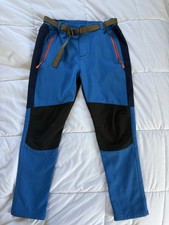 Boys Blue Black Hiking/Ski pants 10-12Y Adjustable Waist Breathable