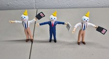 Lot of 3 Vintage Jack In The Box Figure pre-owned Bendable