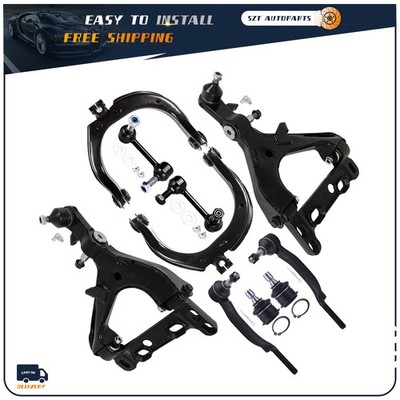 10pc Complete Front Control Arms Suspension Kit For GMC Envoy Chevy Trailblazer