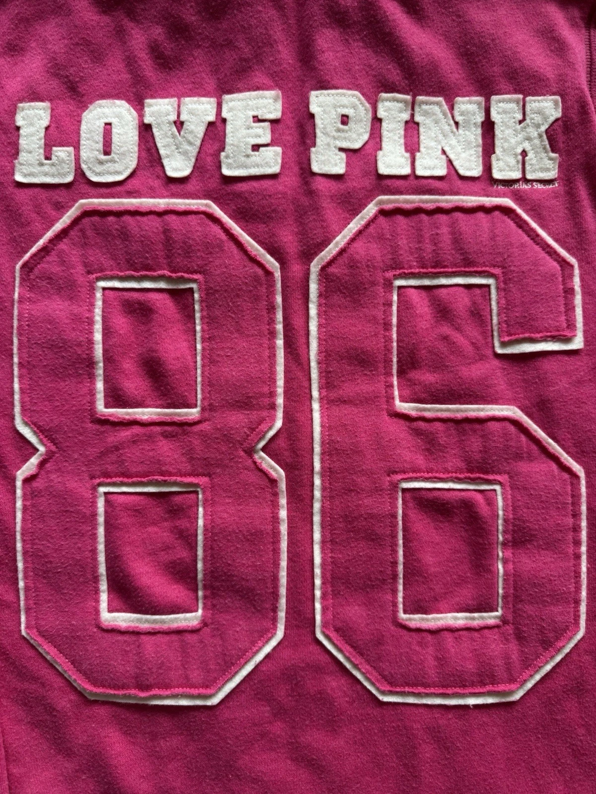 UNDERCOVER Felpa con cappuccio e zip intera Victoria's Secret ROSA vintage Y2K edizione limitata pelliccia sintetica L