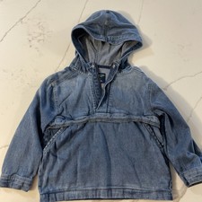 Oshkosh B'Gosh Kids Denim Pullover Size 5T Blue Jean Jacket Long Sleeve