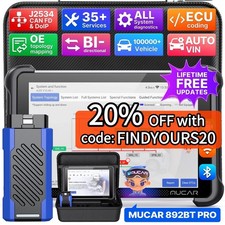 MUCAR 892BT Pro OBD2 Diagnostic AI ALL System Scanner Topology Mapping 35+Reset