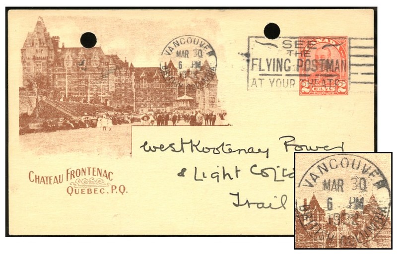 CANADA RY VIEW/ARCH/CHATEAU FRONTENAC MAR 1932 CPR I69