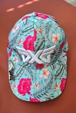 NEW PXG Blue  Red Floral Golf Hat Adjustable Snapback, W/ Ball Mark
