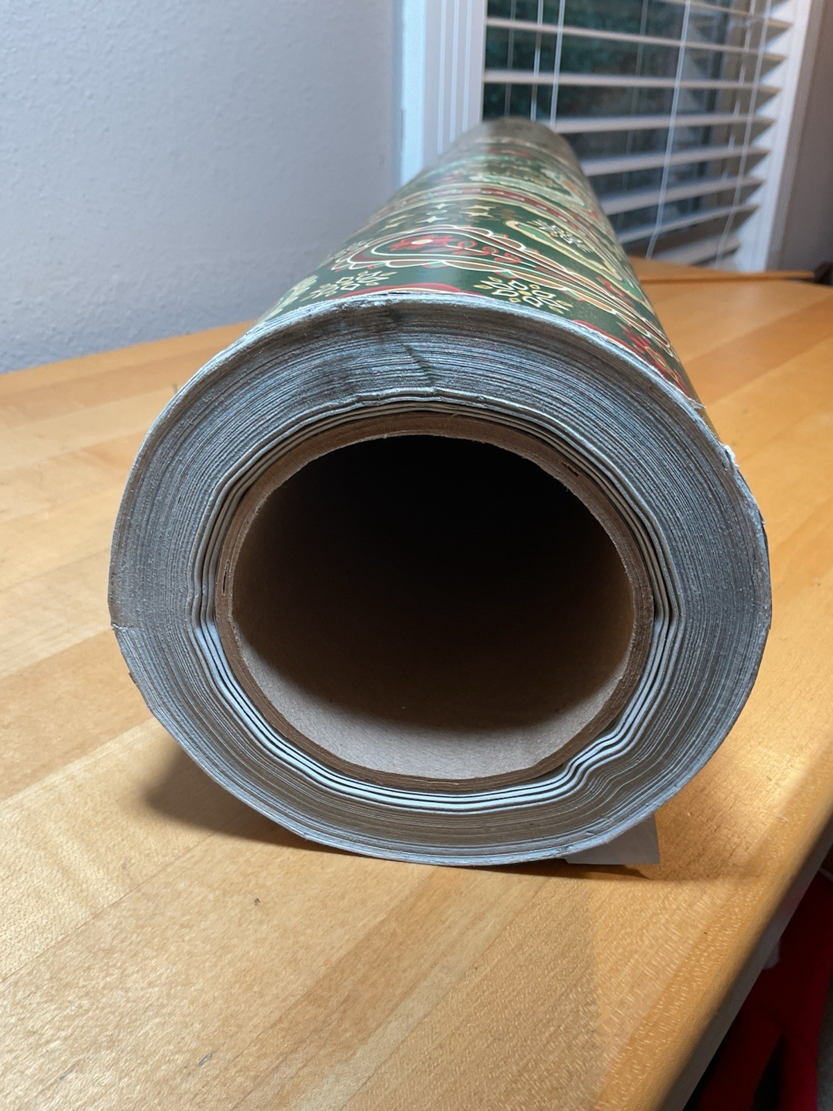 VTG Wrapping Paper Gift Wrap Roll Retail Dept Store Christmas PAISLEY green  24”