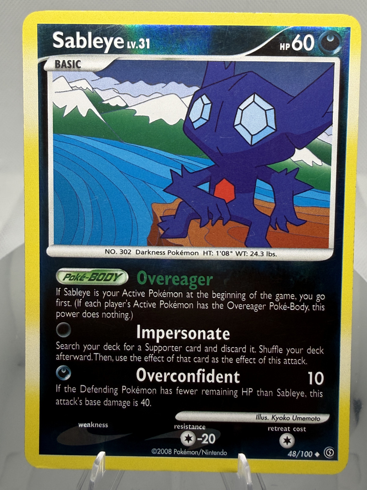 Sableye 48/100 Reverse Holo Stormfront 2008 Pokémon Card NM