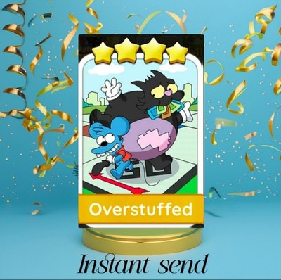 Overstuffed Monopoly Go 4 star Sticker ( Instant Send )