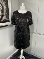 George Black Sequin Dress Size 18 Party Occasion Evening New With Tags