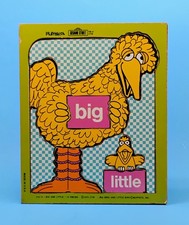 Vintage Playskool Wooden Sesame Street Big Bird  Little 1973 Muppets Puzzle