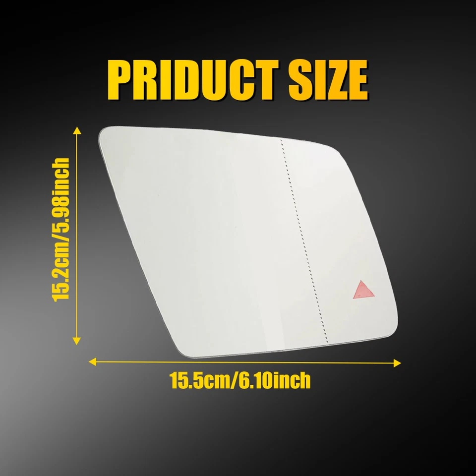 Пассажирское боковое зеркало со стеклом с подогревом с слепой зоной для Mercedes-Benz W166 12-19 H - Изображение 3 из 4