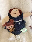 Cabbage Patch Kids 18" Rag Doll Curly Brown Hair Signed Xavier Roberts