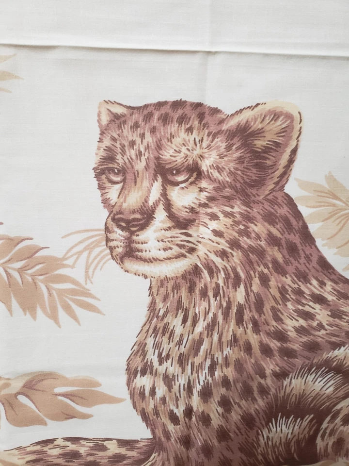 Tela con estampado de guepardo manchas de animales 27"x70" gato (rey guepardo - cola a rayas) Foto 2 de 4