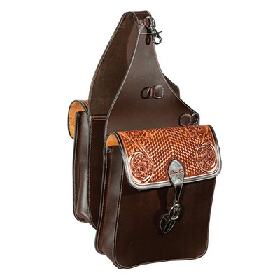 Professional's Choice Hand-Tooled Leather Western Horse Saddle Bag - Floral
