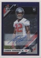 2019 Donruss Optic FOTL Purple Stars Prizm 50/50 Lonnie Johnson Jr #126 Auto ow1