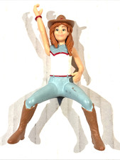 HORSE RIDER Cowgirl With Moving Arms Red Hair And Hat Schleich VTG