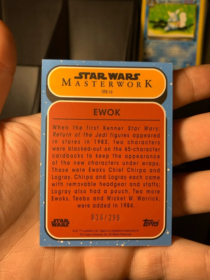 Star Wars Master Work Ewok Topps 016/299 - Image 4 of 4