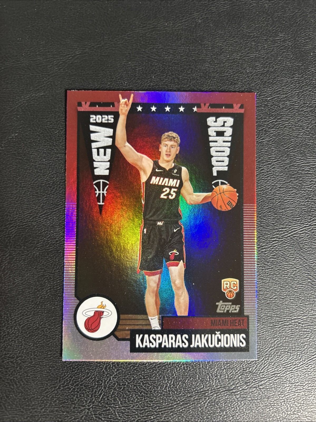 2025-26 Topps Basketball Kasparas Jakucionis New School #NS-20 Miami Heat RC