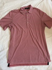 Ralph Lauren RLX Golf Polo Shirt Men s Large Striped Red White Performance New