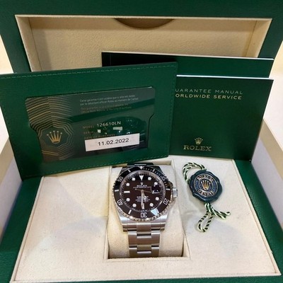 Rolex Submariner 126610LN Silver Oyster Bracelet with Black Bezel Box and Papers