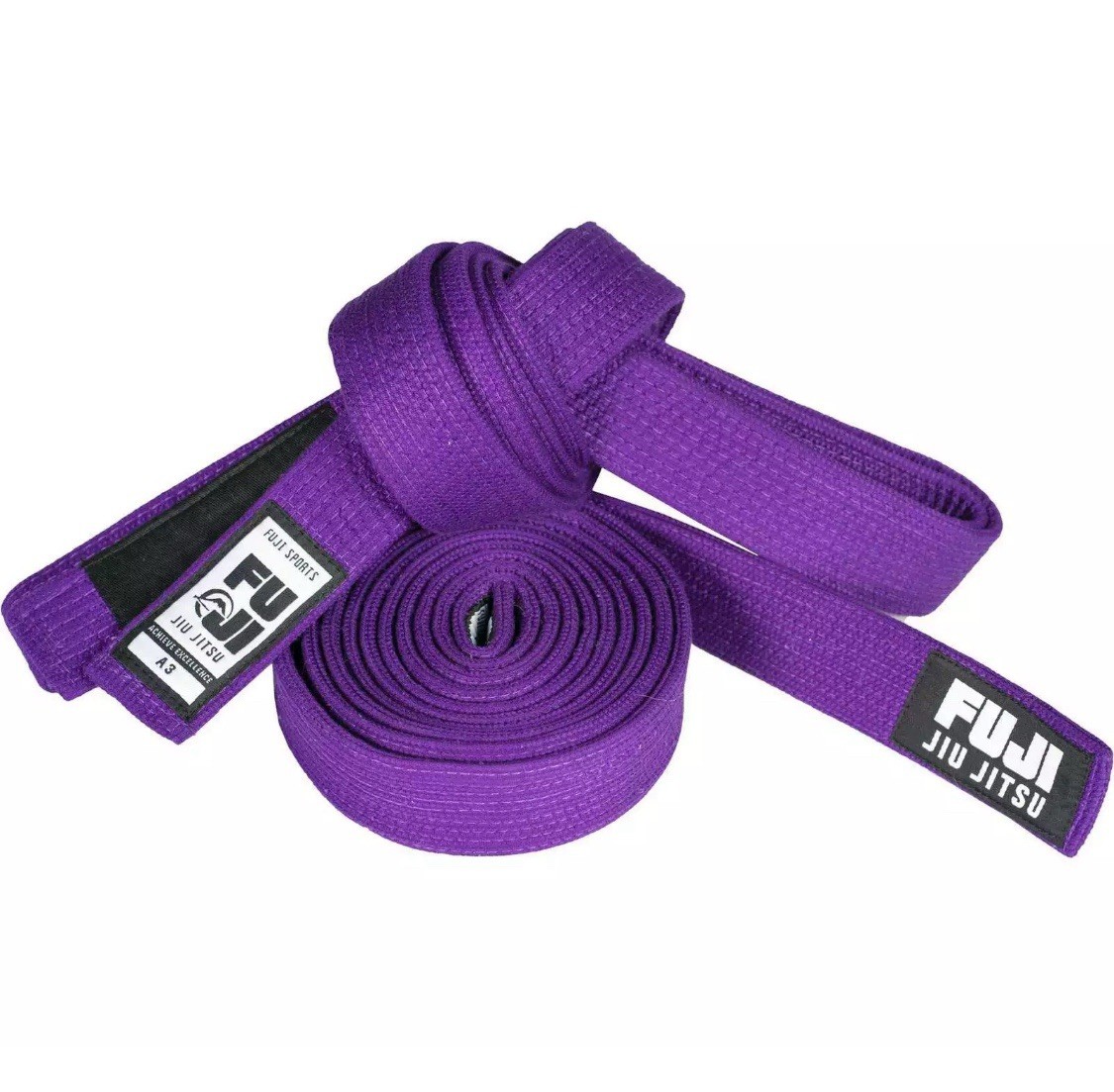 2 Pack, New (1 Wrap A Little Open) - Fuji BJJ Jiu Jitsu Purple Belt, Belts - A4