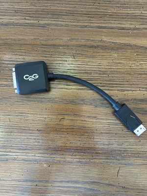C2G 8in DisplayPort Male to Single Link DVI-D Female Black Adapter Converter
