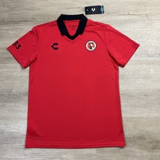 Polo Tijuana Xolos FC Charly Manga Corta Rojo Fútbol Hombre Talla Mediana Nuevo con Etiquetas
