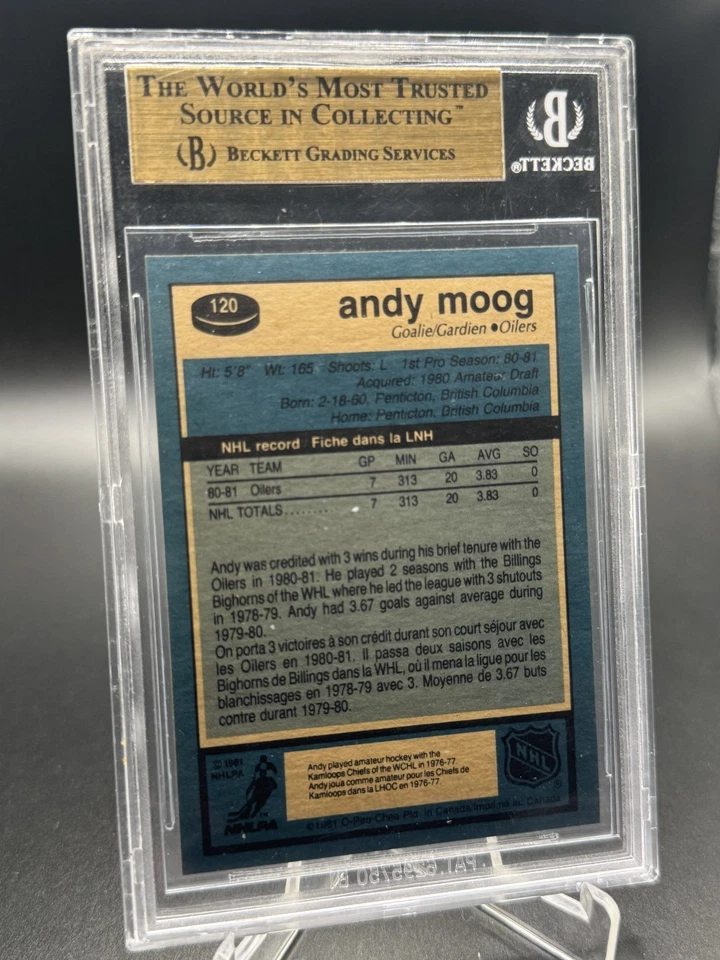 1981-82 O-Pee-Chee Andy Moog Rookie #120 BGS 9.5 - Image 2 of 2