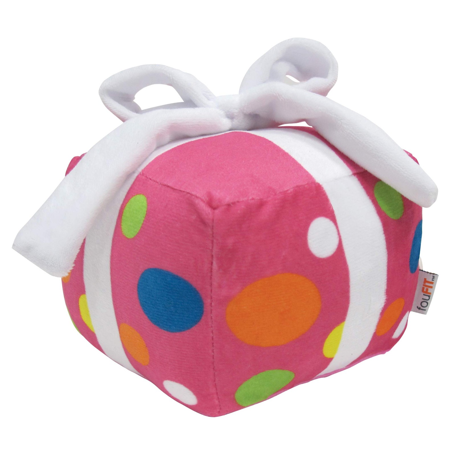FOUFIT 87312 Birthday Present Plush Toy for Dogs, Pink, 6"