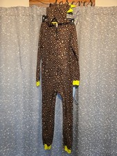 Dino Union Suit - Cat  Jack Hooded Micro Fleece PJs Med 10/12 Halloween NWT 