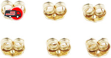 14K Gold Earring Backs for Stud Earrings - Yellow Locking 3 Pairs 