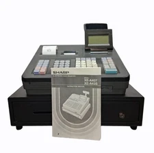 Sharp XE-A407 Cash Register With Manual & 19 New Rolls Of Thermal Paper No Keys