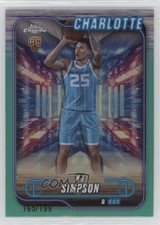 2024-25 Topps Chrome Aqua Refractor 165/199 KJ Simpson Jr KJ Simpson #102 1e8u