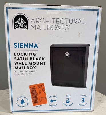 Sienna  Locking Vertical Wall-Mounted Mailbox for Outside Metal Galvanized Steel