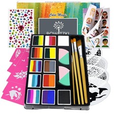 Bowitzki Professional Face Painting Kit For Kids Adults12 x 10gm Face Paint Set