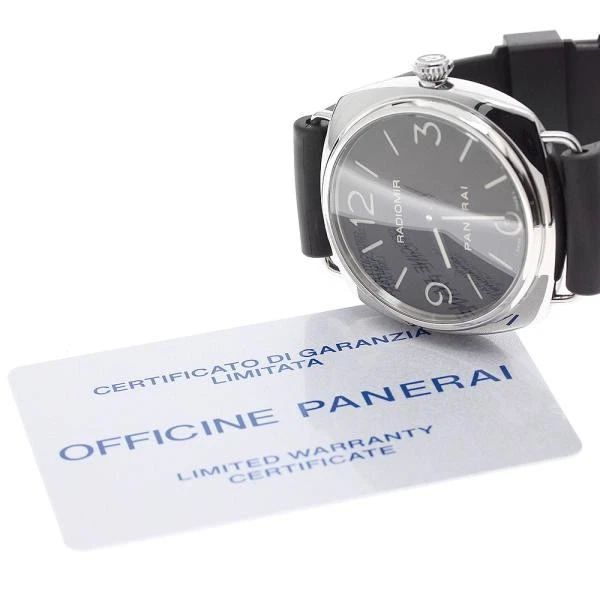 Panerai — Officine Panerai Radiomir Black Seal PAM00210 45mm SS Black Dial Watch #C2819