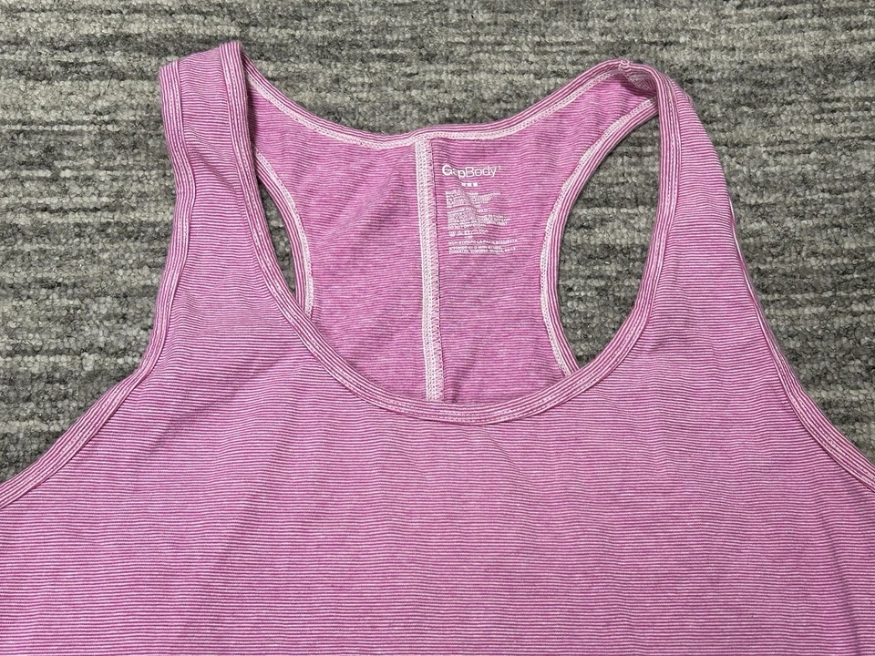 GAP 身体背心女式大号紫色无袖赛车背部瑜伽锻炼弹力 — 第 4/4 张图片