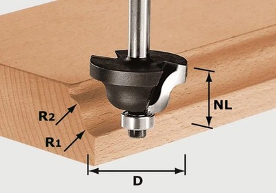 Festool Fräser Doppelradienfräser HW Zubehör S8 D38 491030